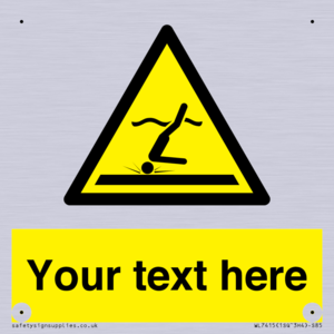 Custom Warning Shallow water diving